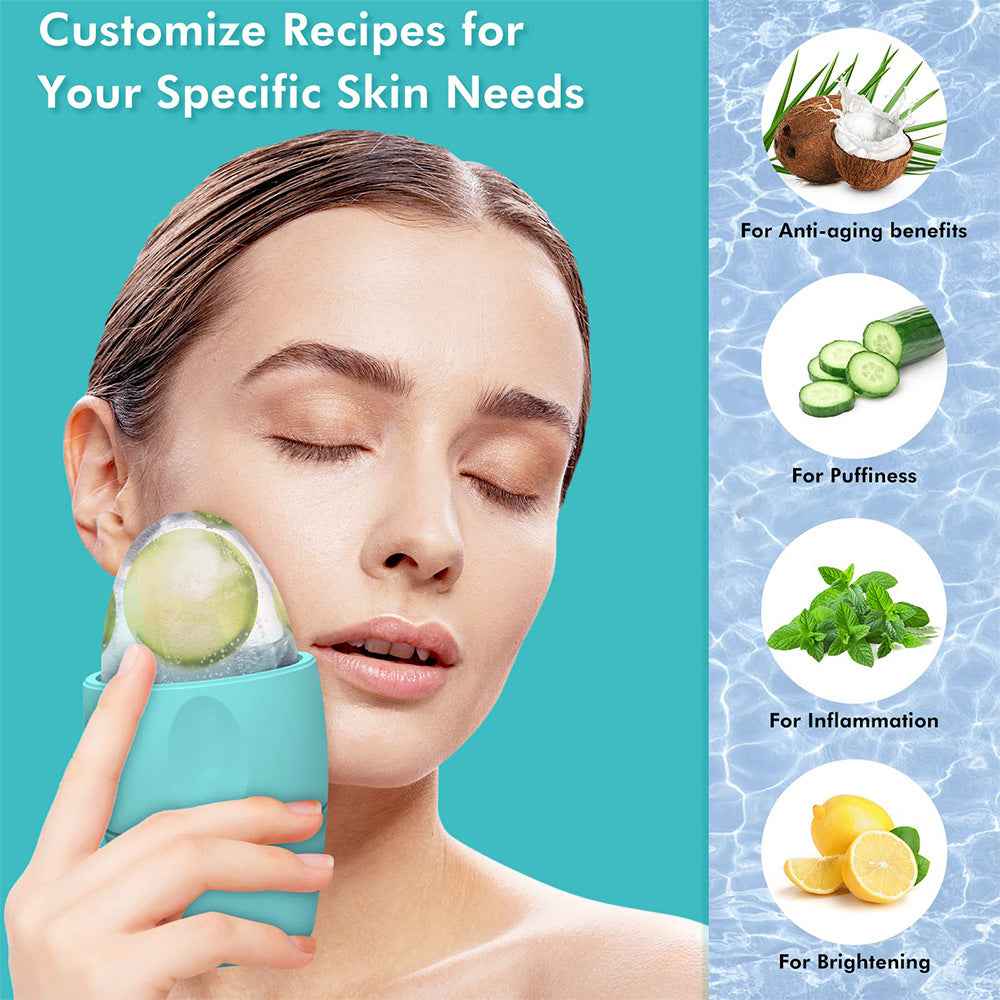 Rouleau Glace Visage Silicone - Anti-Cernes Pores Contour Lifting