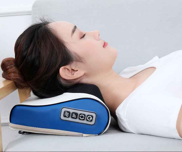 Coussin Massage Cervical Électrique - 16 Têtes Pétrissage Infrarouge