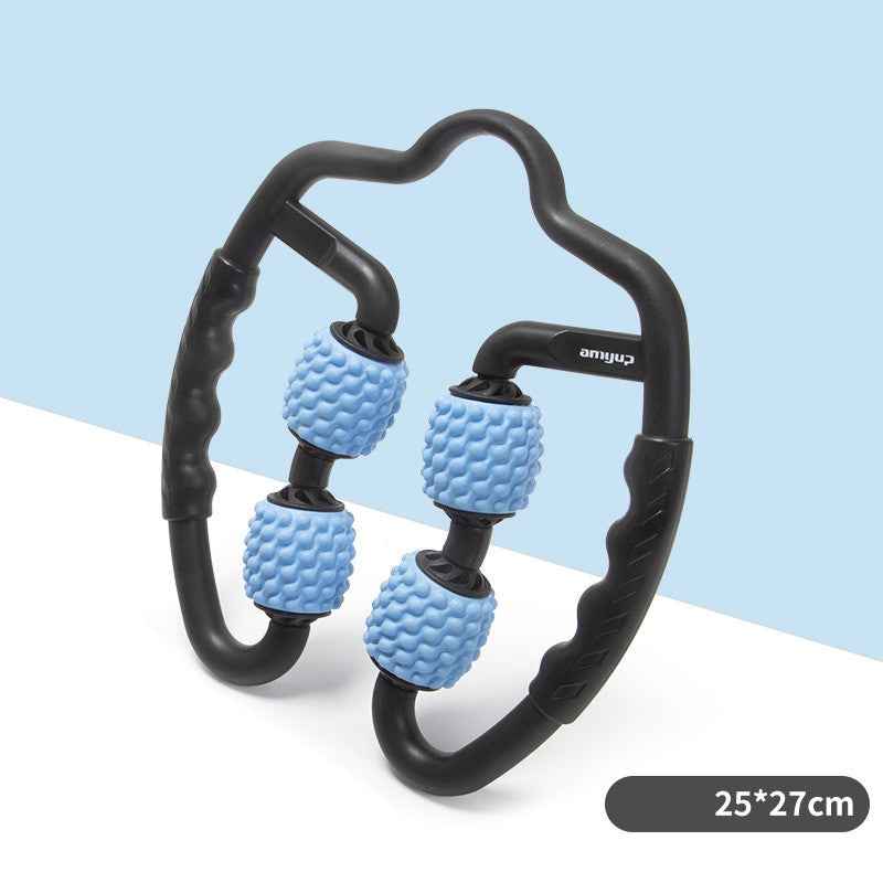 Rouleau Massage Musculaire 4 Roues - Relaxation Multi-Zones Corps
