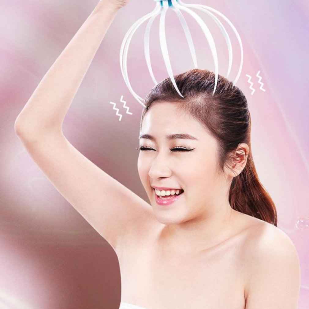 Masseur Tête Cuir Chevelu 8 Griffes Vibrant - Pousse Cheveux Stress