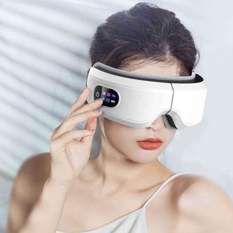 Masseur Yeux Pression Air Vibration Bluetooth - Soulage Migraines Sommeil