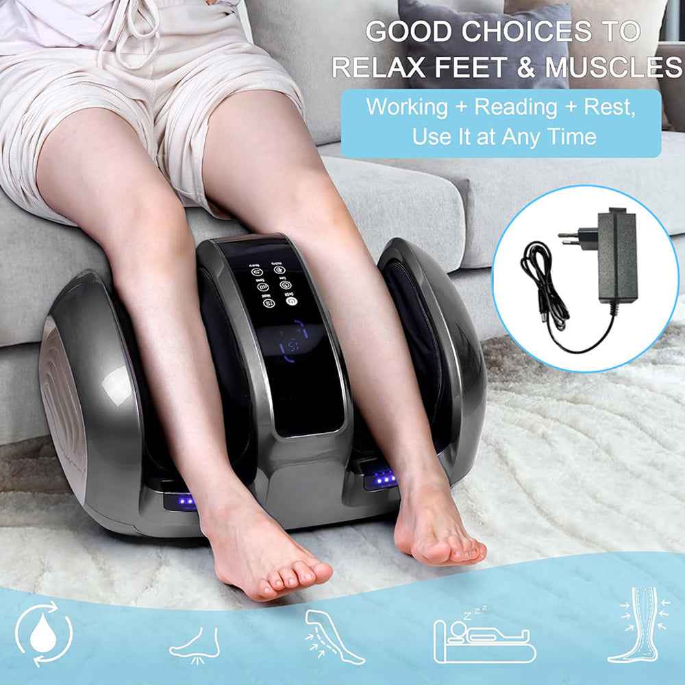 Masseur Pieds Mollets 3D Chaleur - 4 Programmes Auto & Relaxation Totale