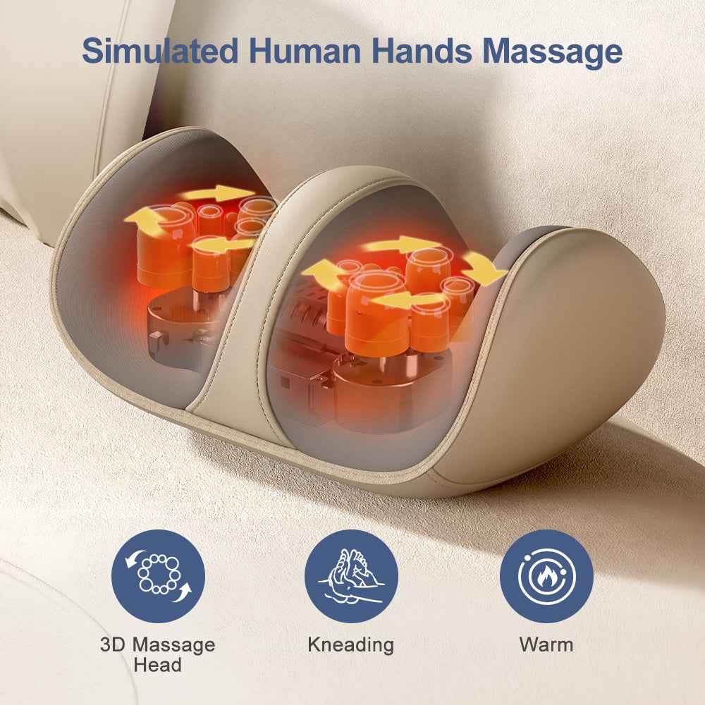 Masseur Pieds Shiatsu Chaleur - Soulage Pieds Mollets Jambes Bras