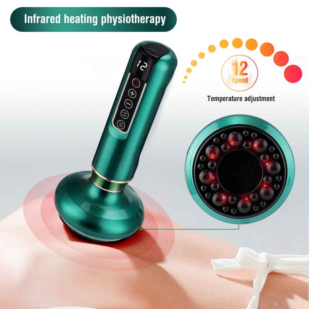 Ventouses Électriques Anti-Cellulite Gua Sha - Aspiration 12 Niveaux Chaleur