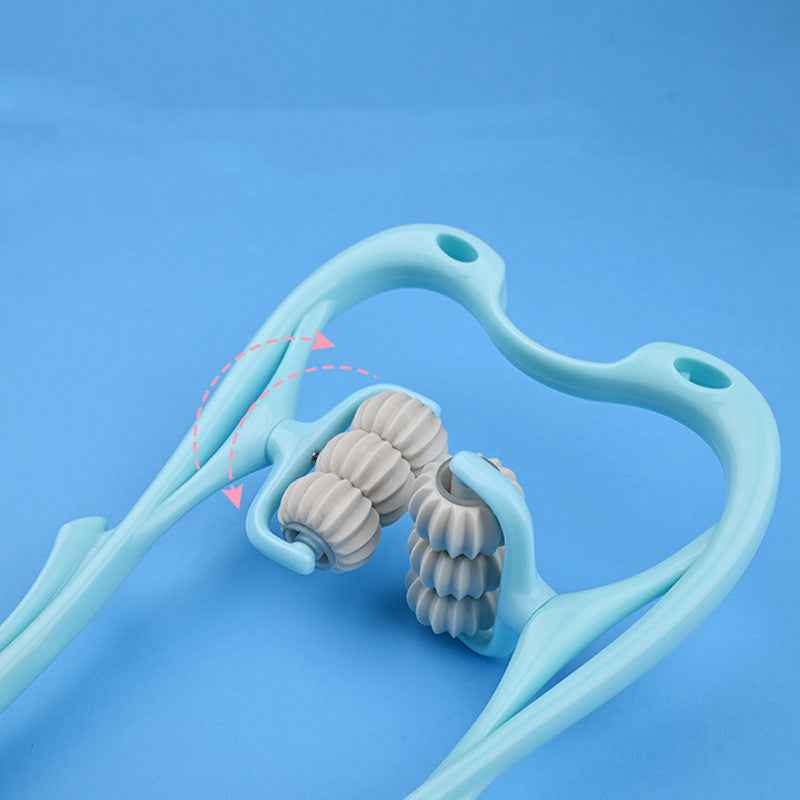 Masseur Nuque Manuel 6 Roues - Rouleau Massage Cervicales Portable