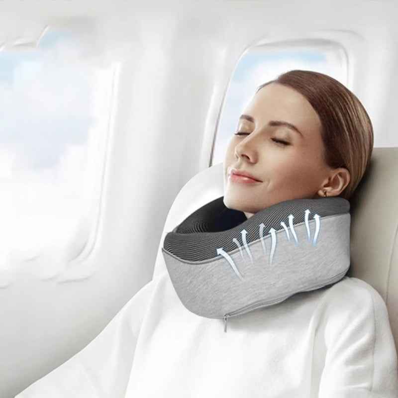 Coussin Cervical Voyage Mémoire de Forme - Oreiller Avion Anti-Déformation