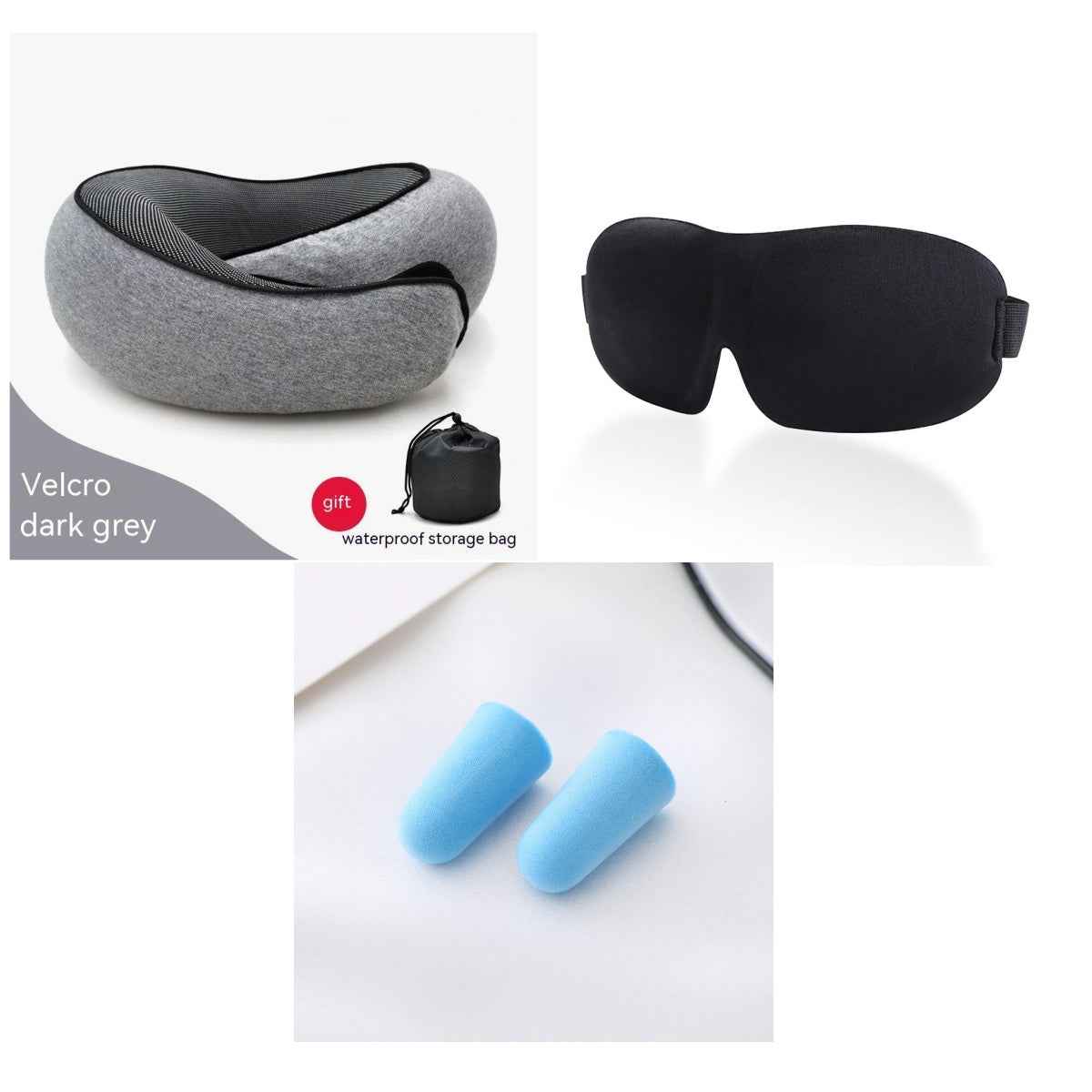 Coussin Cervical Voyage Mémoire de Forme - Oreiller Avion Anti-Déformation