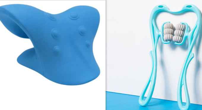Masseur Nuque Manuel 6 Roues - Rouleau Massage Cervicales Portable