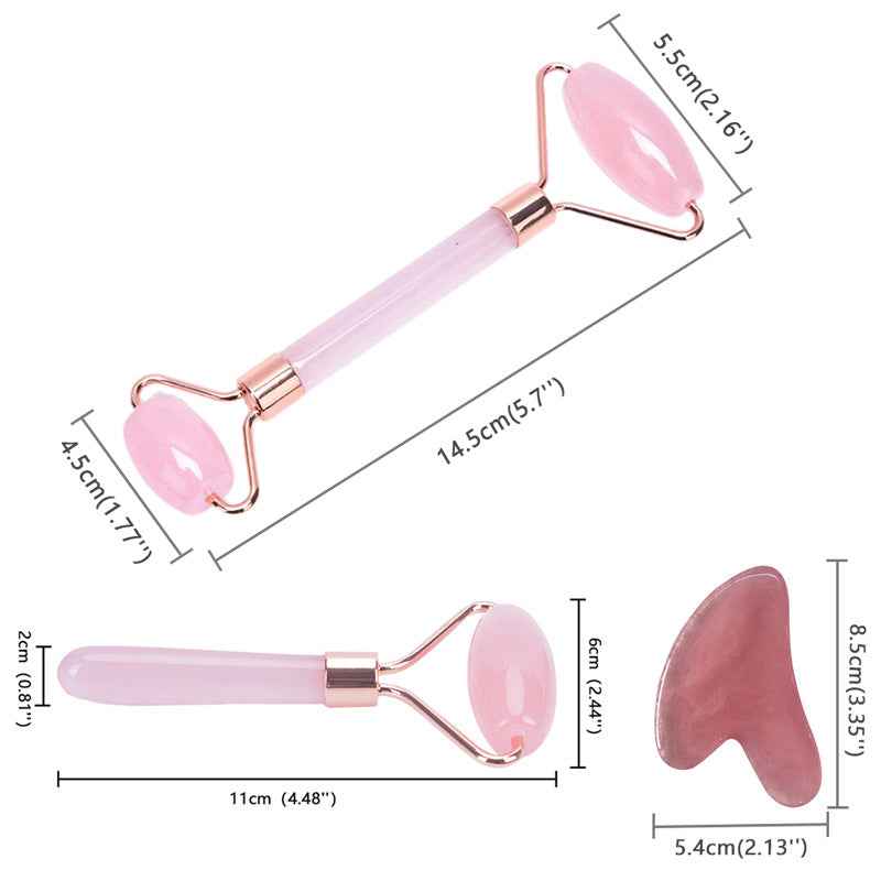 Gua Sha Visage Lifting Anti-Rides Résine - Set 2 Pièces Massage Facial