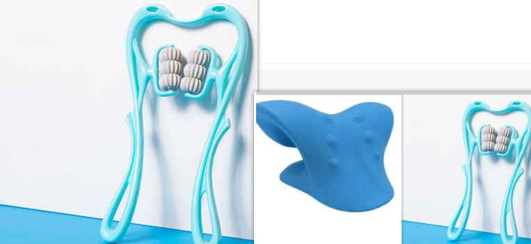 Masseur Nuque Manuel 6 Roues - Rouleau Massage Cervicales Portable