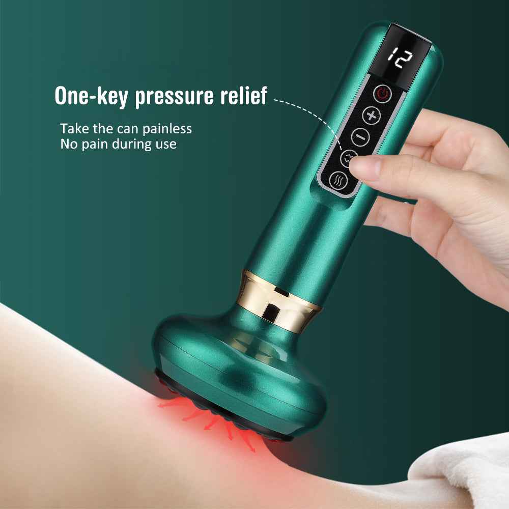 Ventouses Électriques Anti-Cellulite Gua Sha - Aspiration 12 Niveaux Chaleur