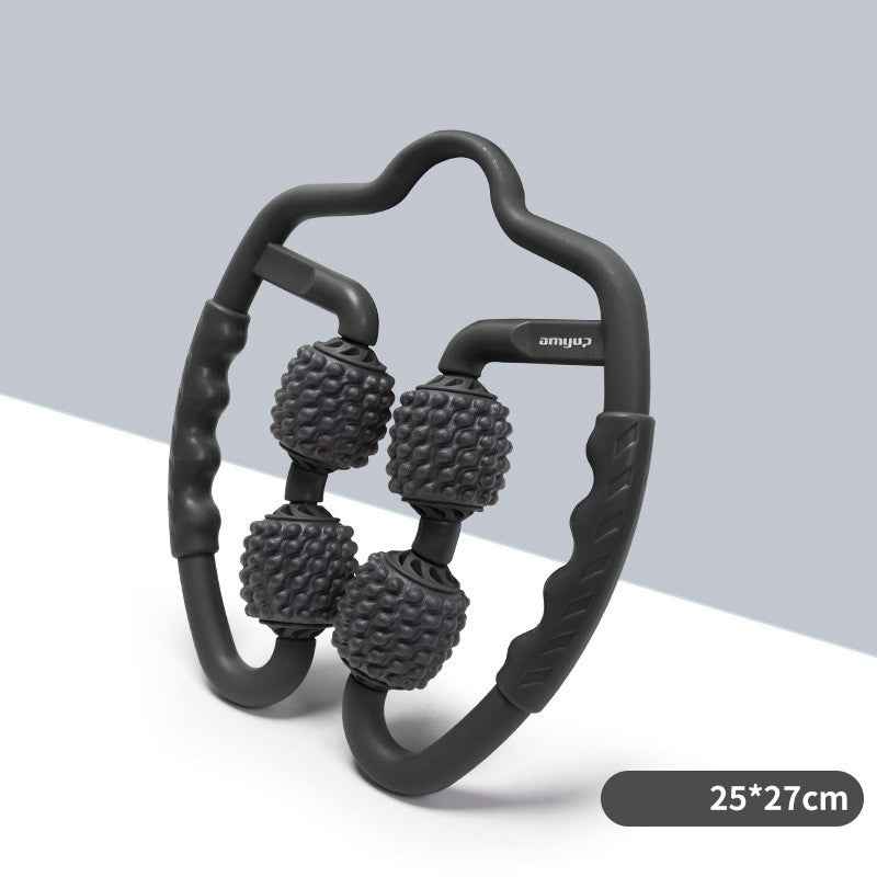 Rouleau Massage Musculaire 4 Roues - Relaxation Multi-Zones Corps