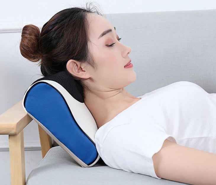 Coussin Massage Cervical Électrique - 16 Têtes Pétrissage Infrarouge