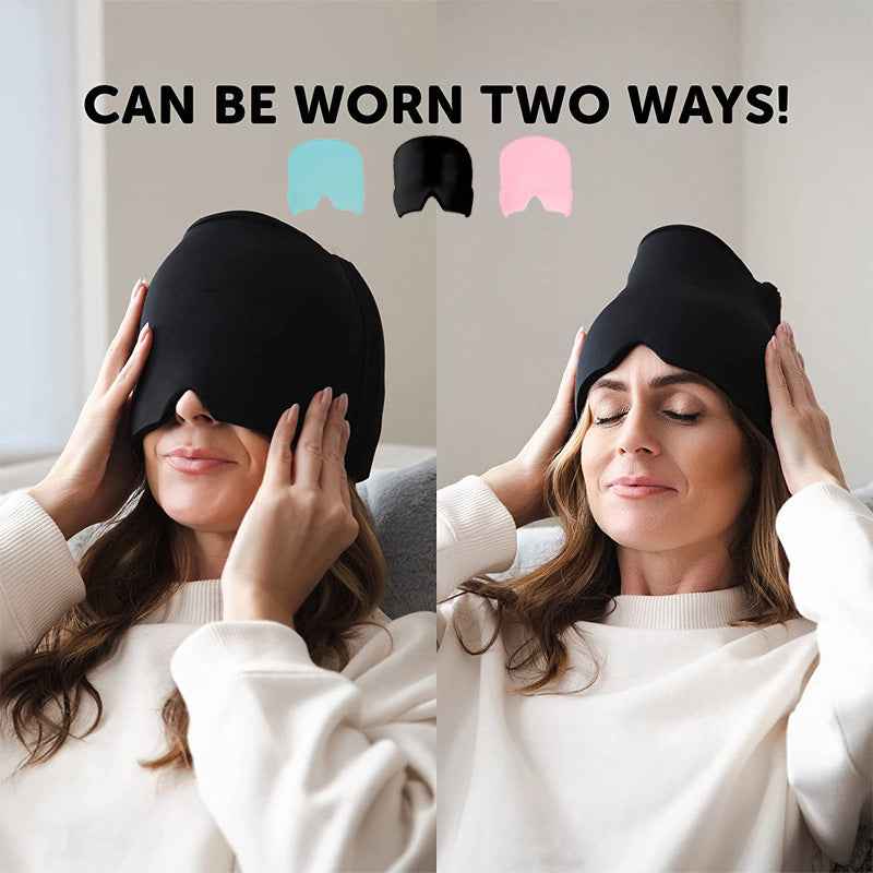 Cooling Headache Relief Cap – Ice Compress Eye & Head Mask
