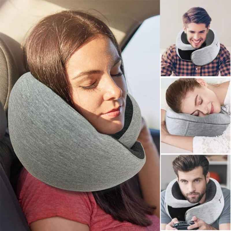 Coussin Cervical Voyage Mémoire de Forme - Oreiller Avion Anti-Déformation