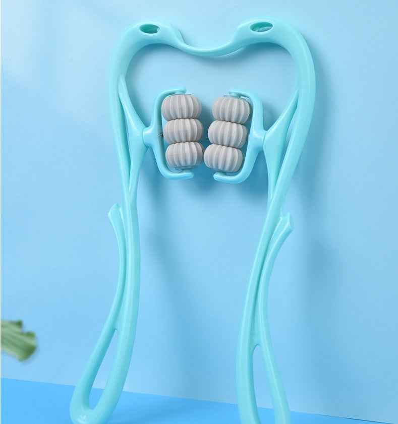 Masseur Nuque Manuel 6 Roues - Rouleau Massage Cervicales Portable