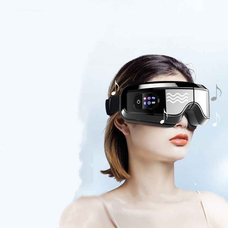 Masseur Yeux Pression Air Vibration Bluetooth - Soulage Migraines Sommeil