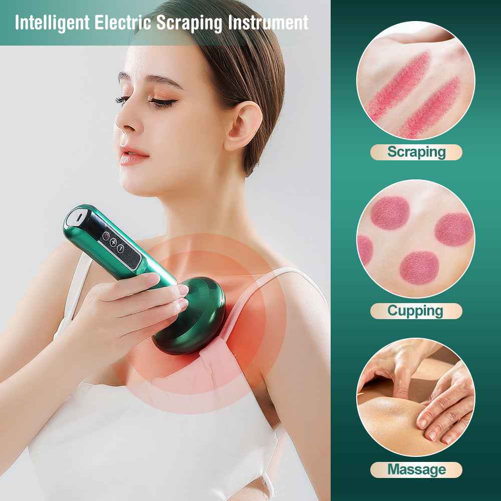 Ventouses Électriques Anti-Cellulite Gua Sha - Aspiration 12 Niveaux Chaleur