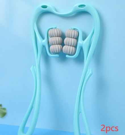 Masseur Nuque Manuel 6 Roues - Rouleau Massage Cervicales Portable