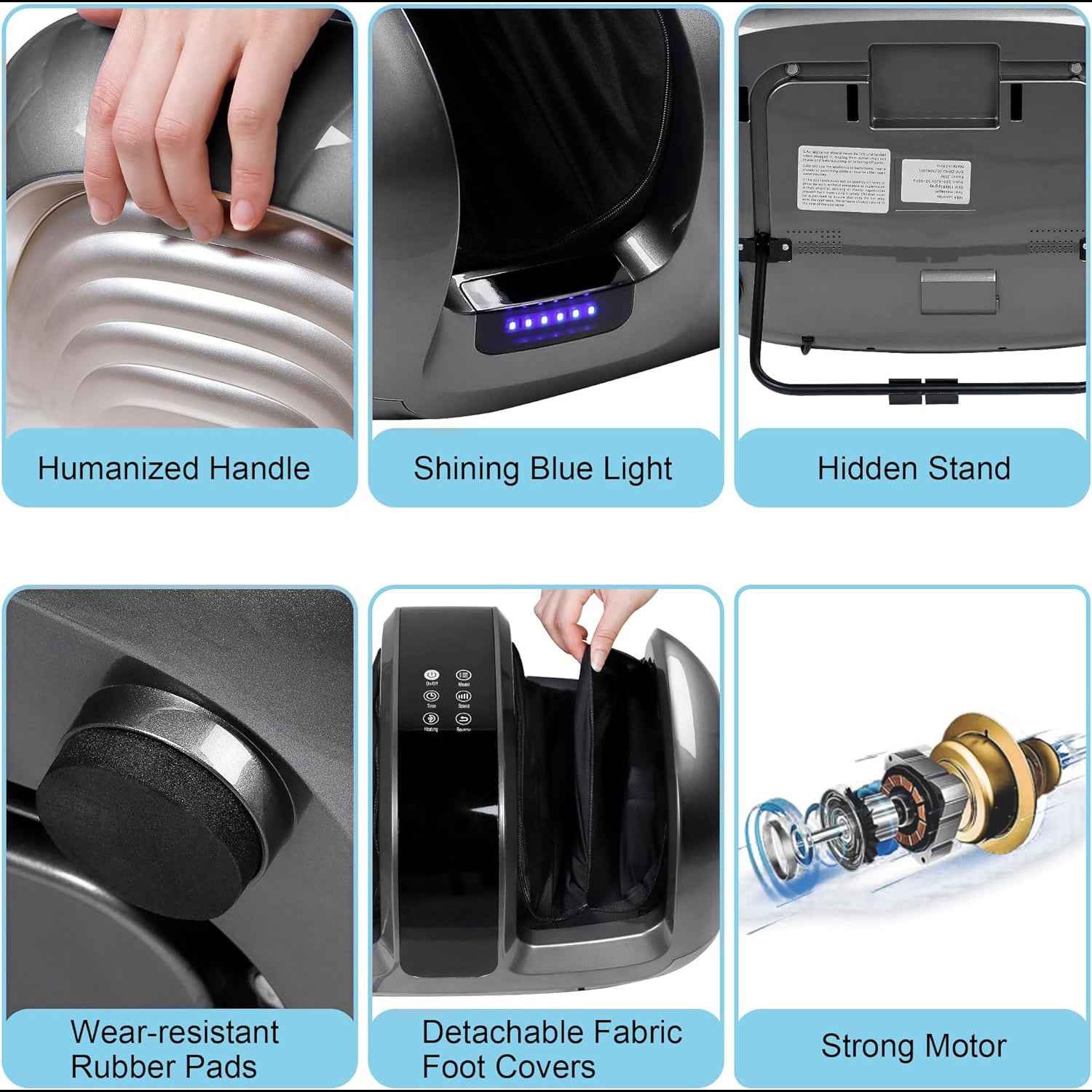 Masseur Pieds Mollets 3D Chaleur - 4 Programmes Auto & Relaxation Totale